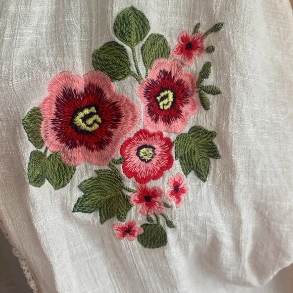 Altar’d State Light Pink Floral Embroidered Kimono-Size Large - Picture 2 of 7